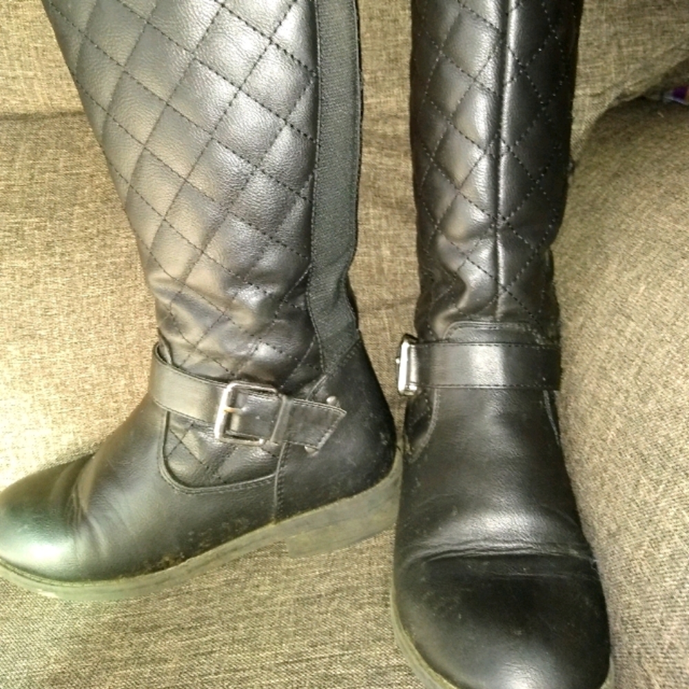 Girls black fashion boots